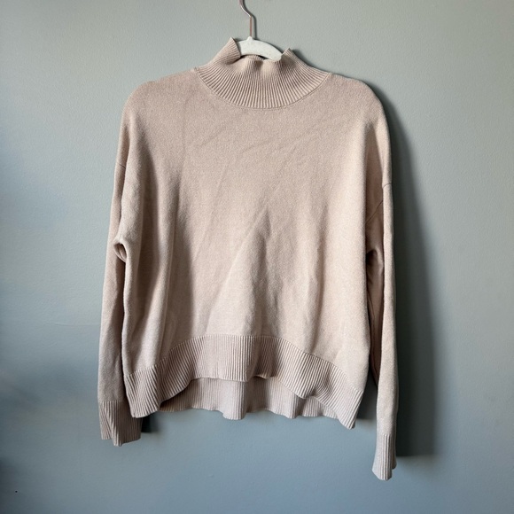 OAK + FORT Beige Turtleneck Sweater - Picture 2 of 5